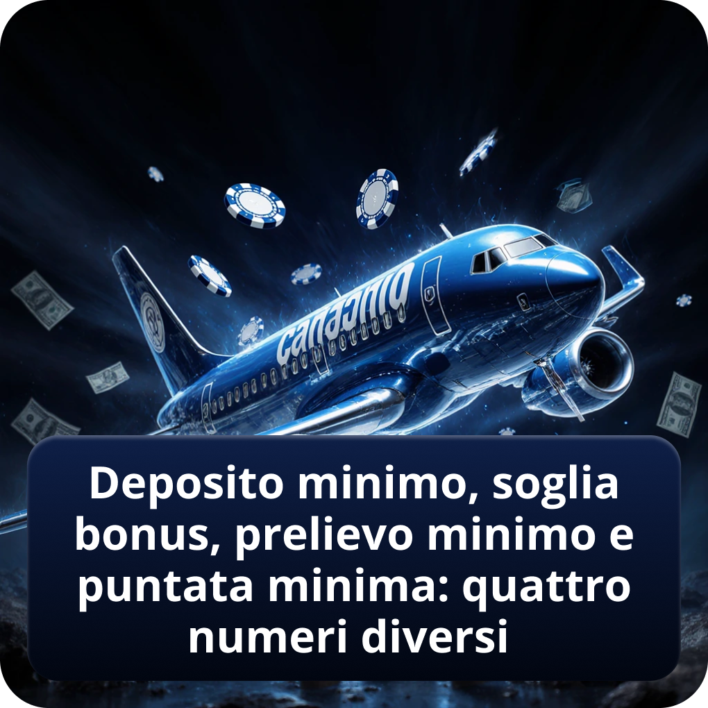 Deposito minimo, soglia bonus, prelievo minimo e puntata minima: quattro numeri diversi