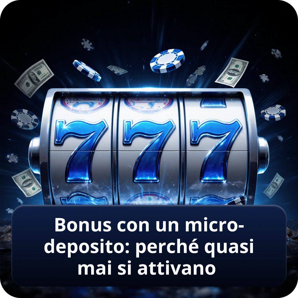 Bonus con un micro-deposito: perché quasi mai si attivano